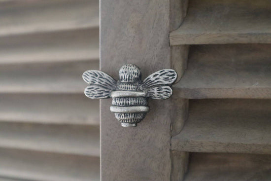 Brass Bee Drawer Cabinet Knob - Pewter Finish - Brass bee