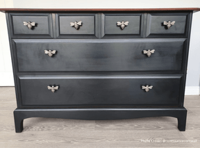 Brass Bee Drawer Cabinet Knob - Satin Finish - Brass bee