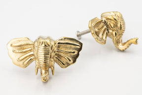 Brass Elephant Drawer Cabinet Knob - Brass Finish - Brass bee