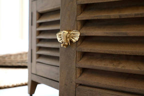 Brass Elephant Drawer Cabinet Knob - Brass Finish - Brass bee