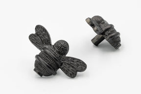 Brass Bee Drawer Cabinet Knob - Black Finish - Brass bee
