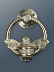 Brass Bumble Bee Ring Door Knocker - Satin Finish - Brass bee