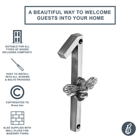 Brass bee Premium House Numbers with Bee in Pewter Finish 0-9 - Brass bee