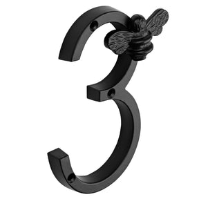Brass bee Premium House Numbers with Bee in Black Finish 0-9 - Brass bee