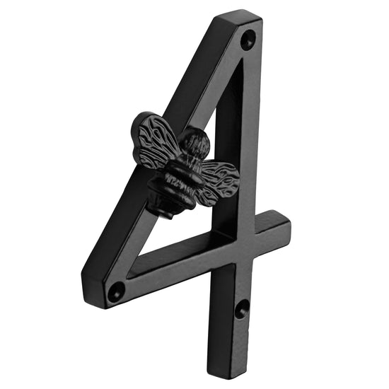 Brass bee Premium House Numbers with Bee in Black Finish 0-9 - Brass bee