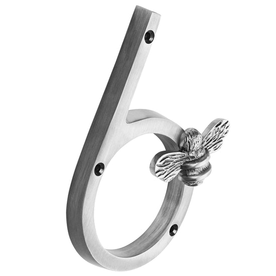 Brass bee Premium House Numbers with Bee in Pewter Finish 0-9 - Brass bee