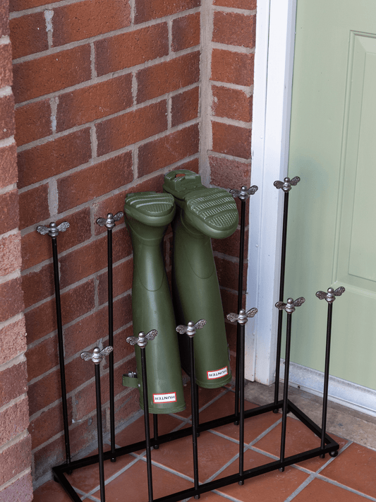 Brass bee Welly Boot Stand - Pewter - Brass bee