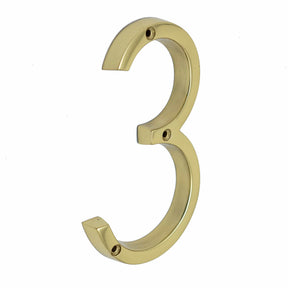 Brass bee Premium House Numbers in Brass Finish 0-9 - 5 Inch - Brass bee