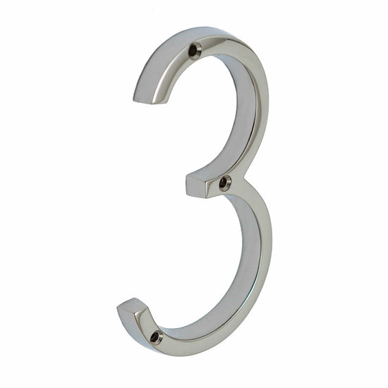 Brass bee Premium House Numbers in Nickel Finish 0-9 - 5 Inch - Brass bee