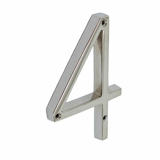 Brass bee Premium House Numbers in Nickel Finish 0-9 - 5 Inch - Brass bee