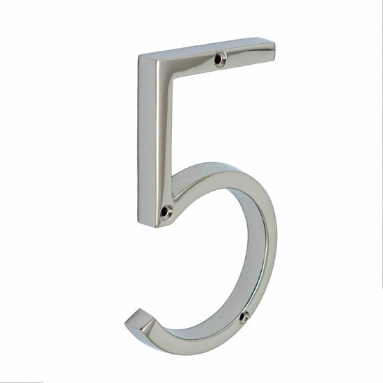 Brass bee Premium House Numbers in Nickel Finish 0-9 - 5 Inch - Brass bee