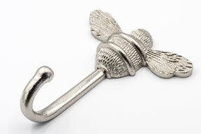 Brass bee Coat Hook - Nickel Finish - Brass bee