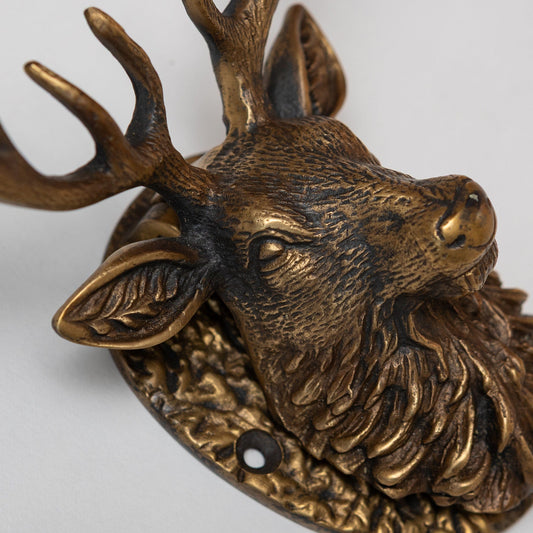 Stag Door Knocker - Heritage Finish