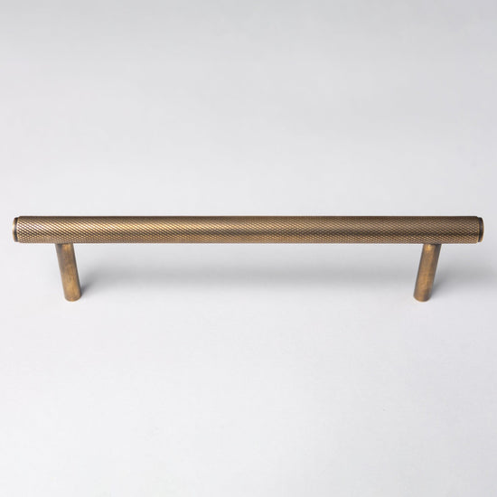 Solid Brass Knurled Kitchen Pull Handles & Knobs - Antique Brass - Brass bee