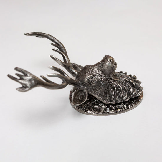 Stag Door Knocker - Pewter Finish - Brass bee
