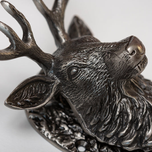 Stag Door Knocker - Pewter Finish
