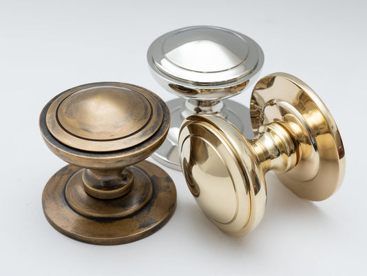 Solid Brass Centre Door Knob - 76mm - Brass bee