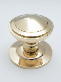 Solid Brass Centre Door Knob - 76mm - Brass bee