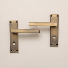 Antique Brass Art Deco Lever Handles - Solid Brass - Brass bee
