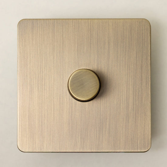 Foundry Series Knurled Toggle Switches and Sockets – Antique Brass - Brass bee