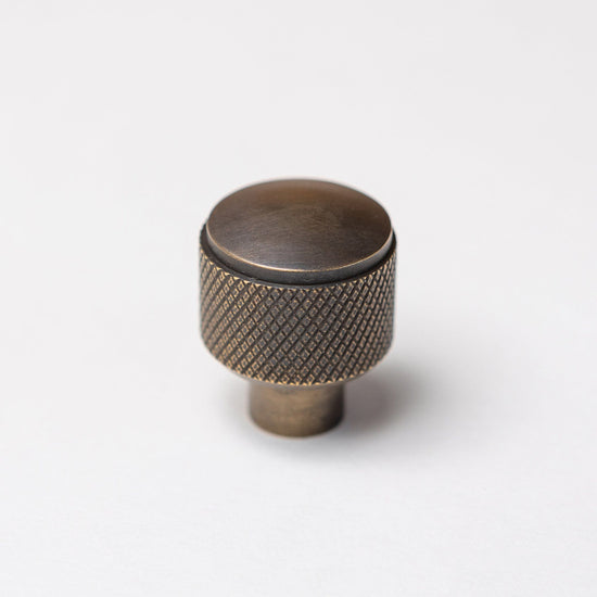Solid Brass Knurled Kitchen Pull Handles & Knobs - Antique Brass - Brass bee