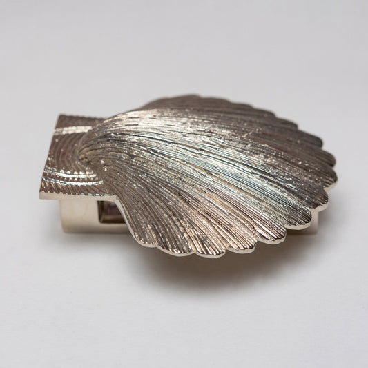 Brass Shell Door Knocker - Nickel Finish - Brass bee