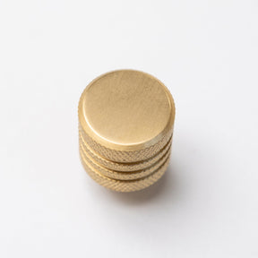 Solid Brass Knurled Kitchen Pull Handles & Knobs - Satin Brass - Brass bee