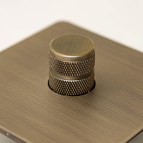 Foundry Series Knurled Toggle Switches and Sockets – Antique Brass - Brass bee