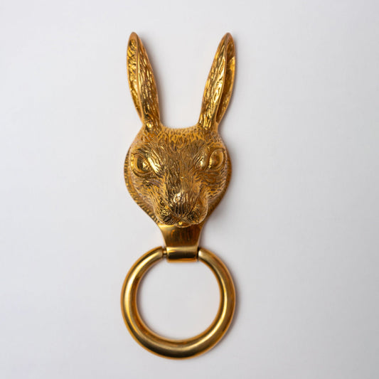 Brass Hare Door Knocker - Brass Finish - Brass bee