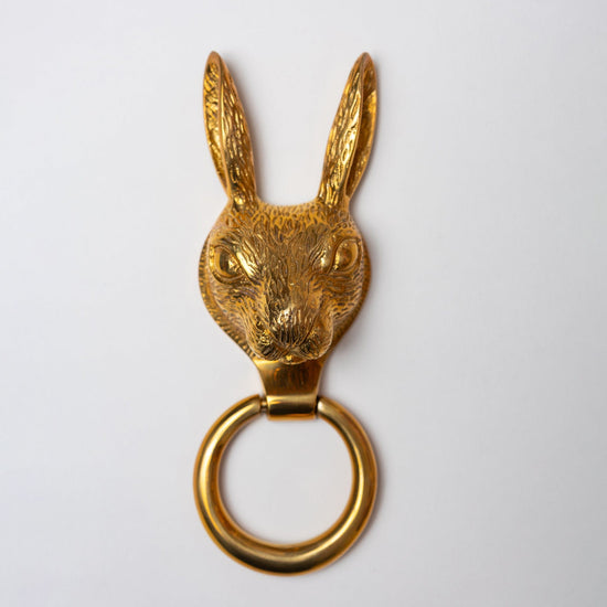 Brass Hare Door Knocker - Brass Finish - Brass bee