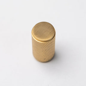 Solid Brass Knurled Kitchen Pull Handles & Knobs - Satin Brass - Brass bee