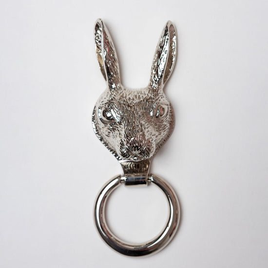 Brass Hare Door Knocker - Nickel Finish - Brass bee
