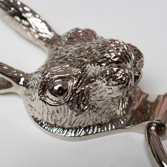 Brass Hare Door Knocker - Nickel Finish - Brass bee