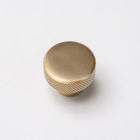 Solid Brass Knurled Kitchen Pull Handles & Knobs - Satin Brass - Brass bee
