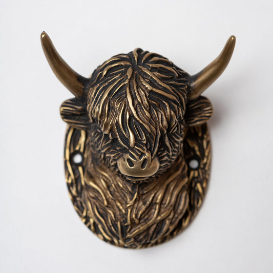 Highland Cow Door Knocker - Heritage Finish