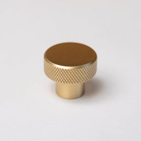 Solid Brass Knurled Kitchen Pull Handles & Knobs - Satin Brass - Brass bee