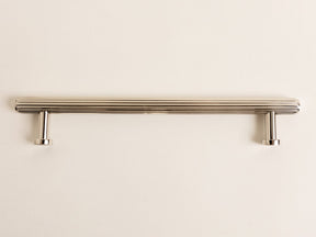 Solid Brass Staright Knurled Kitchen Pull Handles & Knobs - Polished Nickel Finish - Brass bee