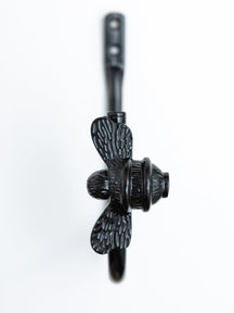 Bee Curtain Holdbacks - Black Finish - Brass bee