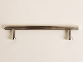 Solid Brass Staright Knurled Kitchen Pull Handles & Knobs - Polished Nickel Finish - Brass bee