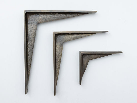 Antique Brass Shelf Brackets - Heavy Duty Solid Brass - Brass bee