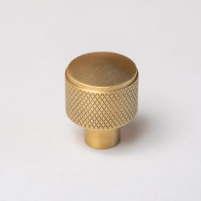 Solid Brass Knurled Kitchen Pull Handles & Knobs - Satin Brass - Brass bee