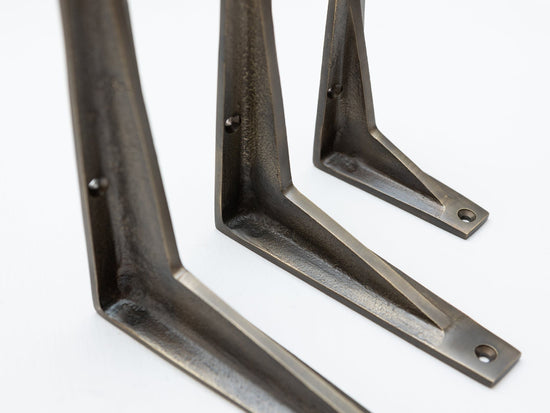 Antique Brass Shelf Brackets - Heavy Duty Solid Brass - Brass bee