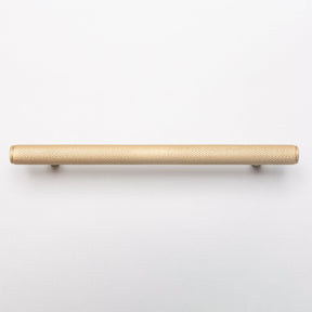 Solid Brass Knurled Kitchen Pull Handles & Knobs - Satin Brass - Brass bee