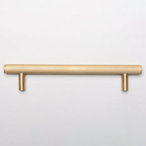Solid Brass Knurled Kitchen Pull Handles & Knobs - Satin Brass - Brass bee