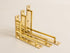 Polished Brass Art Deco Solid Brass Brackets - Brass bee
