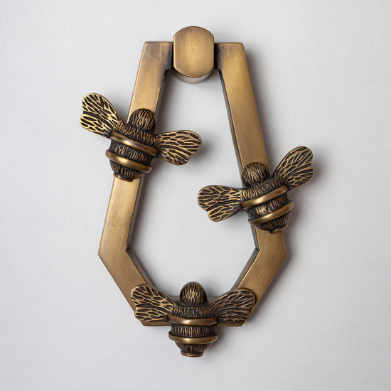 Solid Brass HIVE Bee Door Knockers - Premium Size - Brass bee
