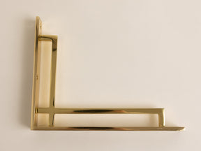 Polished Brass Art Deco Solid Brass Brackets - Brass bee