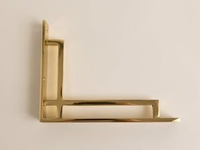 Polished Brass Art Deco Solid Brass Brackets - Brass bee