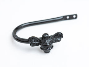 Bee Curtain Holdbacks - Black Finish - Brass bee