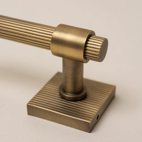 Antique Brass Straight Knurled Lever Handles - Solid Brass - Brass bee
